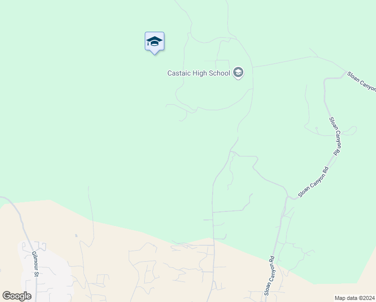 map of restaurants, bars, coffee shops, grocery stores, and more near Romero Canyon Road in Castaic