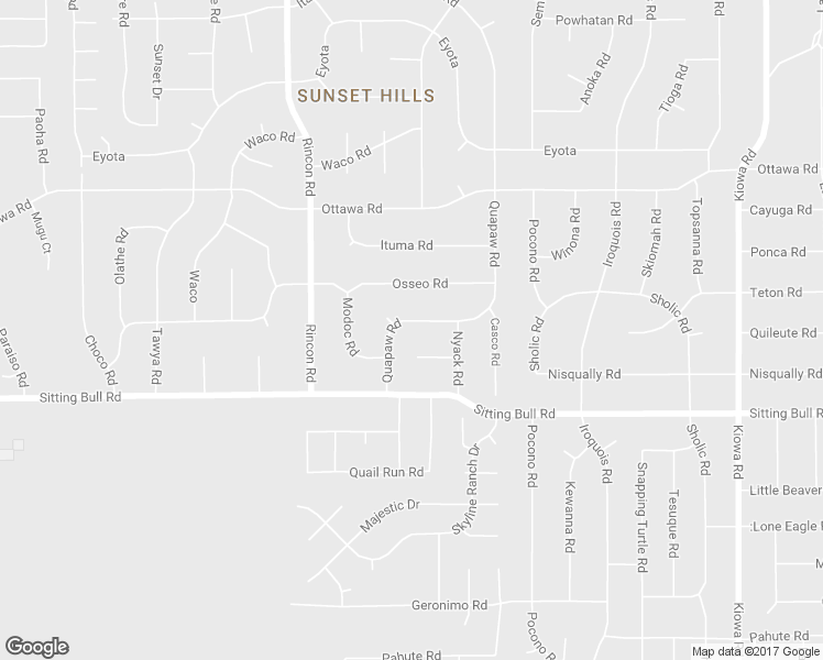 map of restaurants, bars, coffee shops, grocery stores, and more near 13027 Quapaw Road in Apple Valley