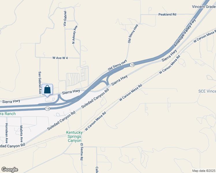 map of restaurants, bars, coffee shops, grocery stores, and more near 801 Sierra Highway in Acton