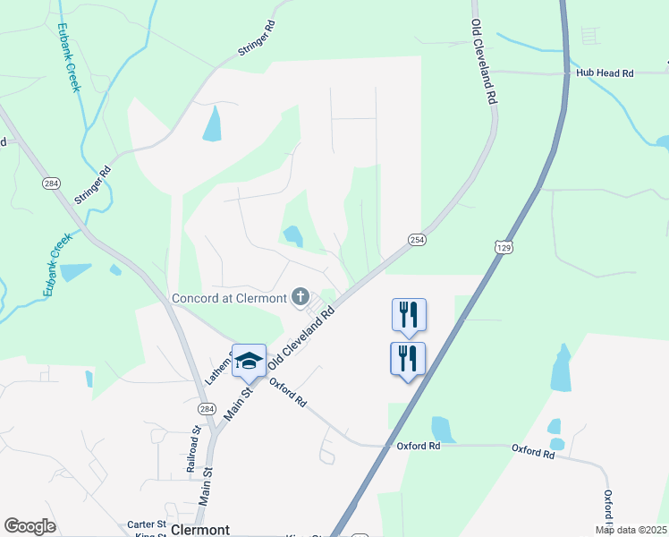 map of restaurants, bars, coffee shops, grocery stores, and more near 6488 Wauka View Drive in Clermont