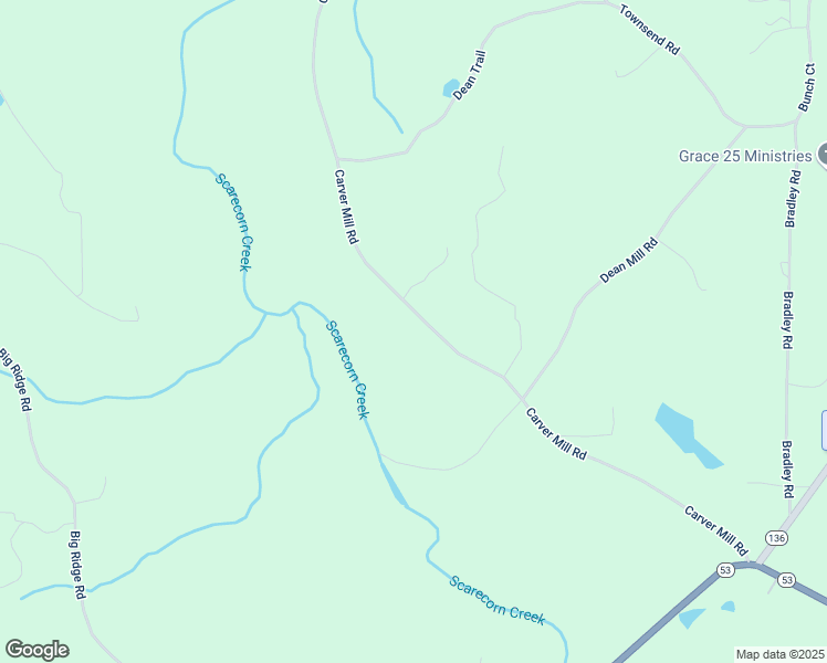 map of restaurants, bars, coffee shops, grocery stores, and more near 711 Carver Mill Road in Talking Rock