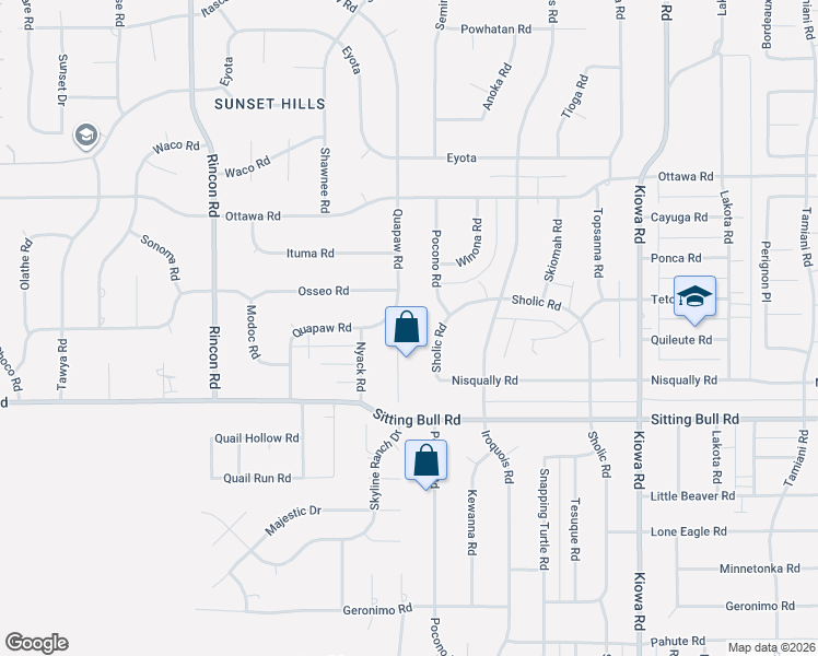 map of restaurants, bars, coffee shops, grocery stores, and more near 13033 Casco Road in Apple Valley
