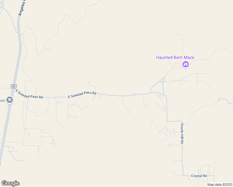 map of restaurants, bars, coffee shops, grocery stores, and more near 3056 East Soledad Pass Road in Palmdale