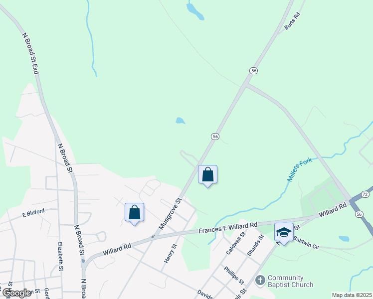 map of restaurants, bars, coffee shops, grocery stores, and more near 100 Countryside Circle in Clinton