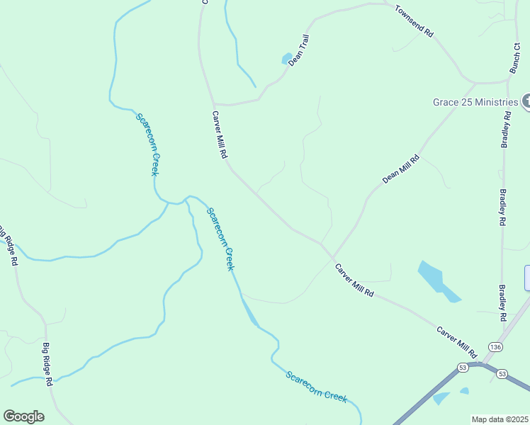 map of restaurants, bars, coffee shops, grocery stores, and more near 711 Carver Mill Road in Talking Rock