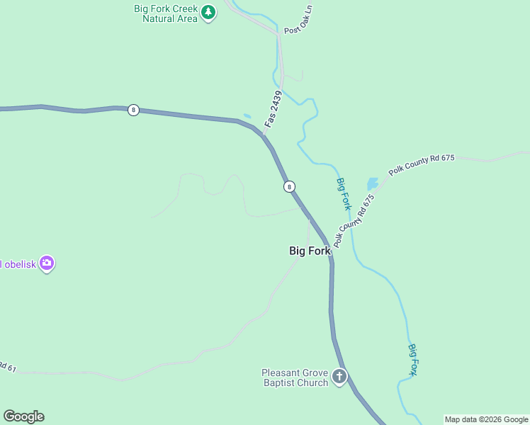 map of restaurants, bars, coffee shops, grocery stores, and more near 134 Magic Pine Lane in Mena