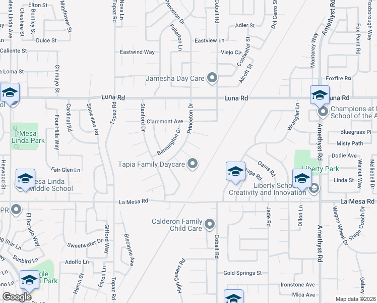 map of restaurants, bars, coffee shops, grocery stores, and more near 13183 La Salle Circle in Victorville