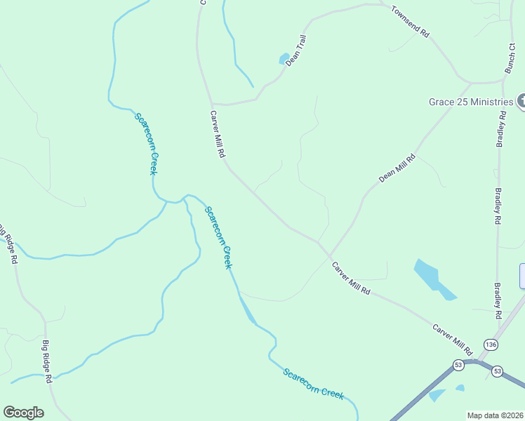 map of restaurants, bars, coffee shops, grocery stores, and more near 488 Carver Mill Road in Talking Rock