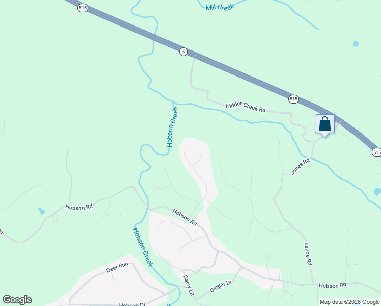 map of restaurants, bars, coffee shops, grocery stores, and more near 370 Whispering Waters Drive in Jasper