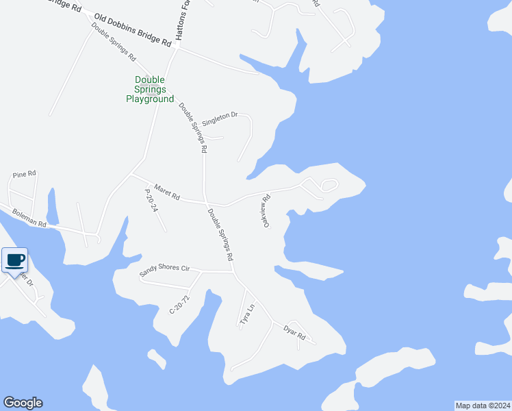 map of restaurants, bars, coffee shops, grocery stores, and more near 110 Oakview Road in Townville