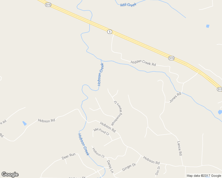 map of restaurants, bars, coffee shops, grocery stores, and more near 370 Whispering Waters Drive in Jasper