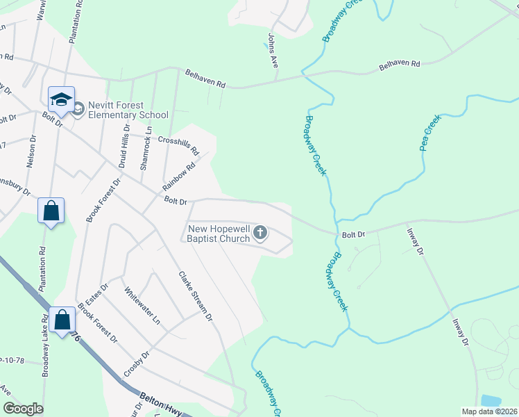 map of restaurants, bars, coffee shops, grocery stores, and more near 119 Leon Drive in Anderson
