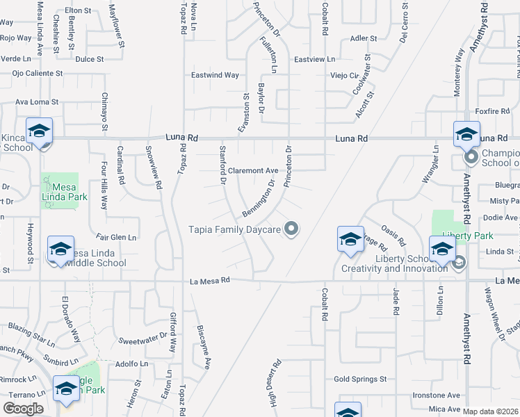 map of restaurants, bars, coffee shops, grocery stores, and more near 13069 Madison Circle in Victorville