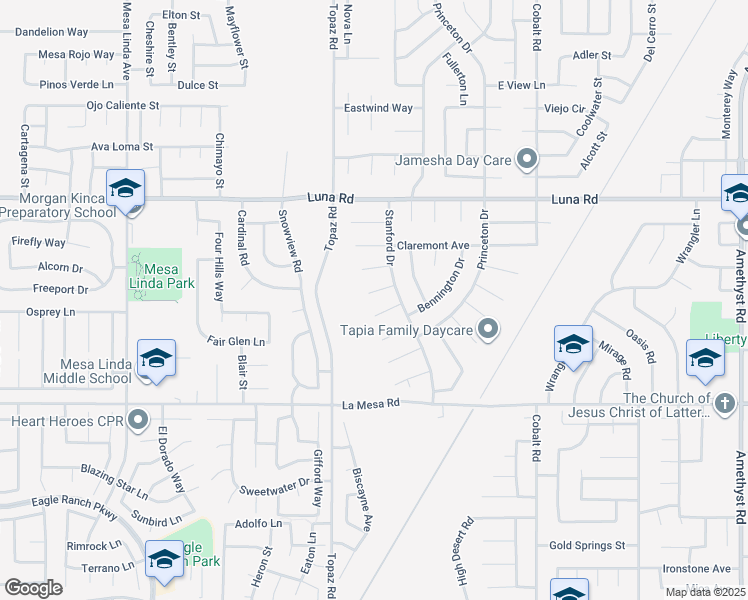map of restaurants, bars, coffee shops, grocery stores, and more near 12979 Grinnell Court in Victorville