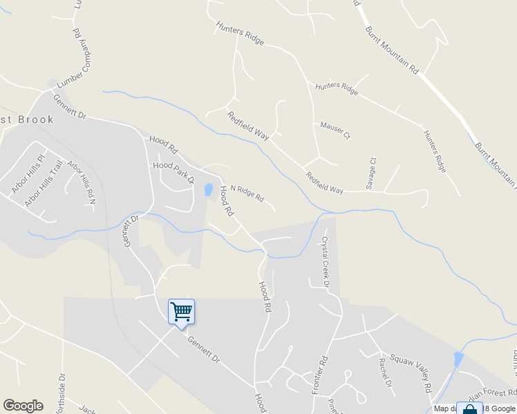 map of restaurants, bars, coffee shops, grocery stores, and more near 138 North Ridge Road in Talking Rock