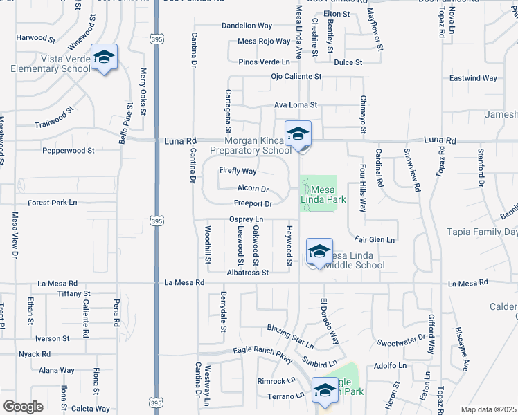map of restaurants, bars, coffee shops, grocery stores, and more near 12391 Freeport Drive in Victorville