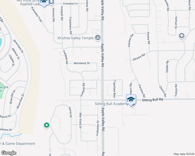 map of restaurants, bars, coffee shops, grocery stores, and more near 13123 Trailwood Way in Apple Valley