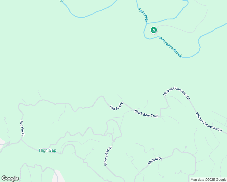 map of restaurants, bars, coffee shops, grocery stores, and more near Red Fox Court in Dawson County