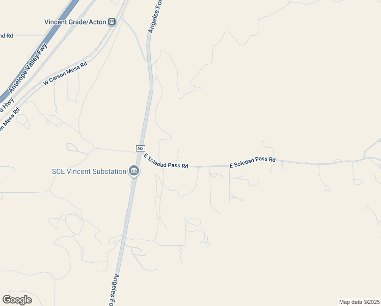 map of restaurants, bars, coffee shops, grocery stores, and more near 313 East Soledad Pass Road in Palmdale