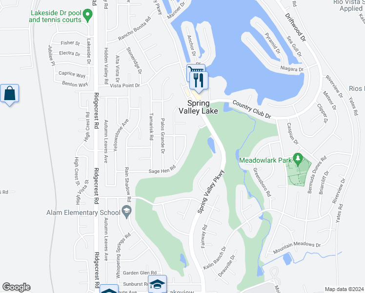 map of restaurants, bars, coffee shops, grocery stores, and more near 13064 Sage Hen Road in Victorville