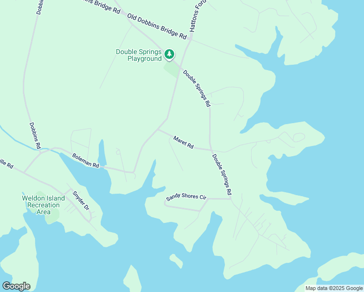 map of restaurants, bars, coffee shops, grocery stores, and more near 132 Maret Road in Townville