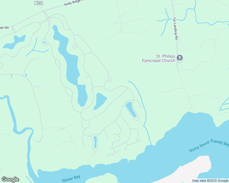 map of restaurants, bars, coffee shops, grocery stores, and more near 574 Moss Lake Lane in Holly Ridge