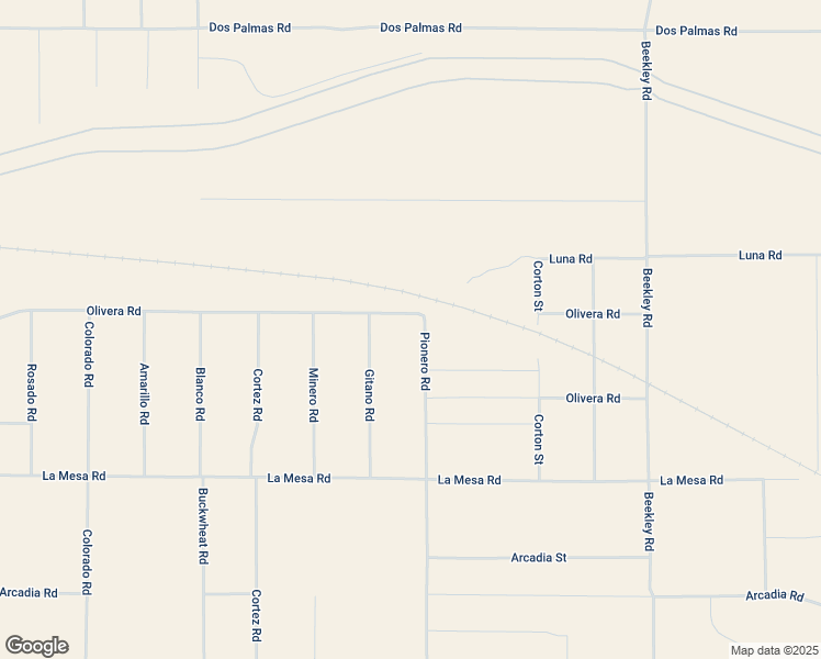 map of restaurants, bars, coffee shops, grocery stores, and more near 2829 Olivera Road in Phelan