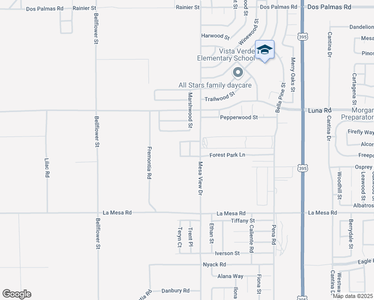map of restaurants, bars, coffee shops, grocery stores, and more near 13144 Red Willow Way in Victorville