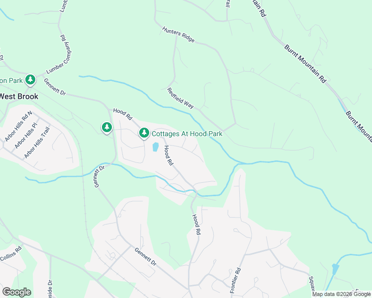 map of restaurants, bars, coffee shops, grocery stores, and more near North Ridge Road in Pickens County