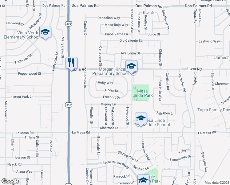 map of restaurants, bars, coffee shops, grocery stores, and more near 12397 Alcorn Drive in Victorville