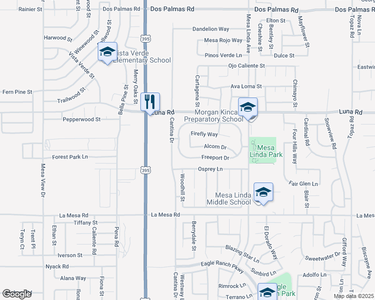 map of restaurants, bars, coffee shops, grocery stores, and more near 12249 Alcorn Drive in Victorville