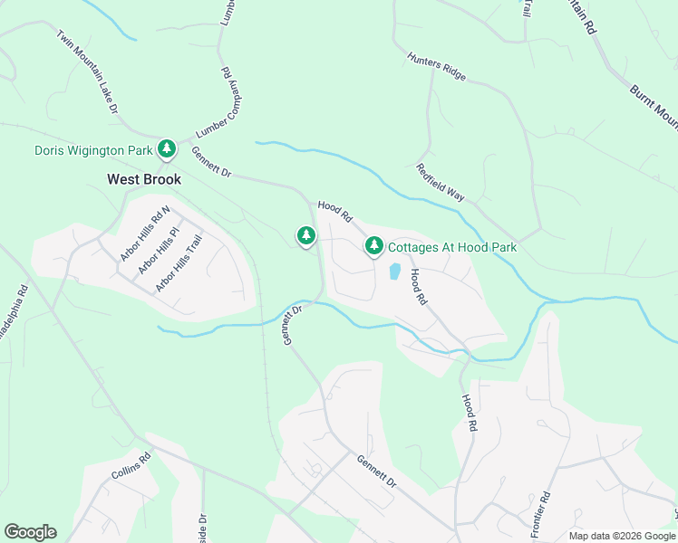 map of restaurants, bars, coffee shops, grocery stores, and more near 99 Hood Park Court in Big Canoe