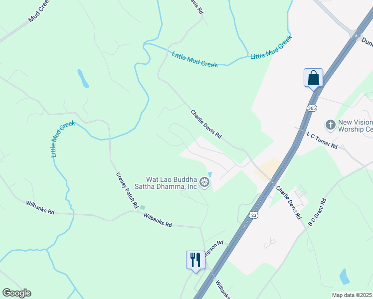 map of restaurants, bars, coffee shops, grocery stores, and more near 450 Highland Pointe Drive in Alto