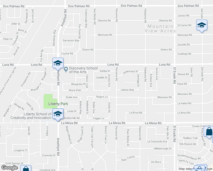 map of restaurants, bars, coffee shops, grocery stores, and more near 14029 Iris Cove in Victorville