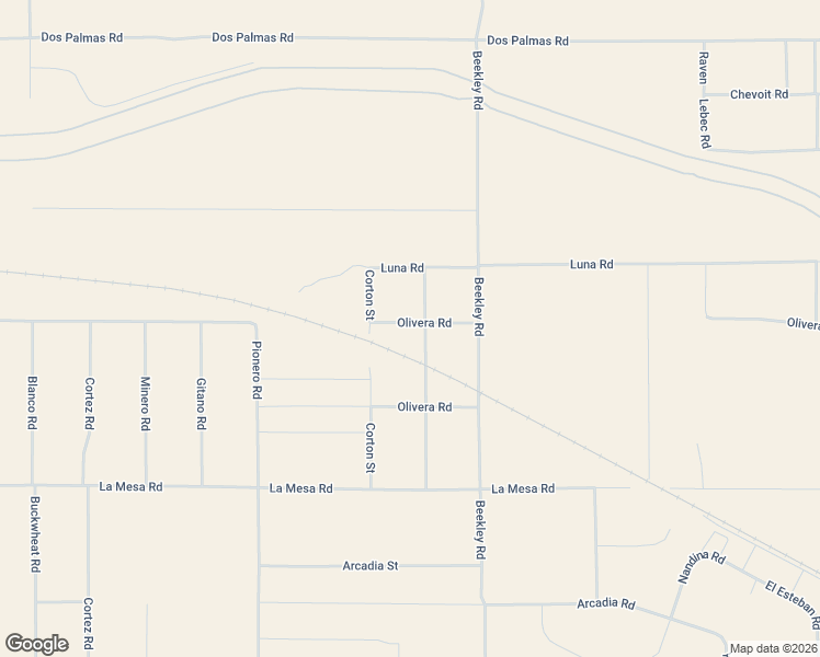 map of restaurants, bars, coffee shops, grocery stores, and more near 3742 Olivera Road in Phelan