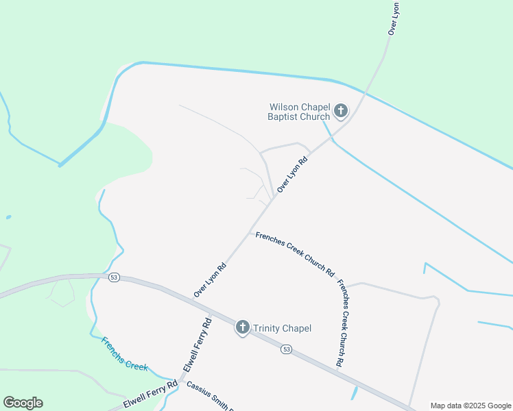 map of restaurants, bars, coffee shops, grocery stores, and more near 431 Over Lyon Road in Kelly