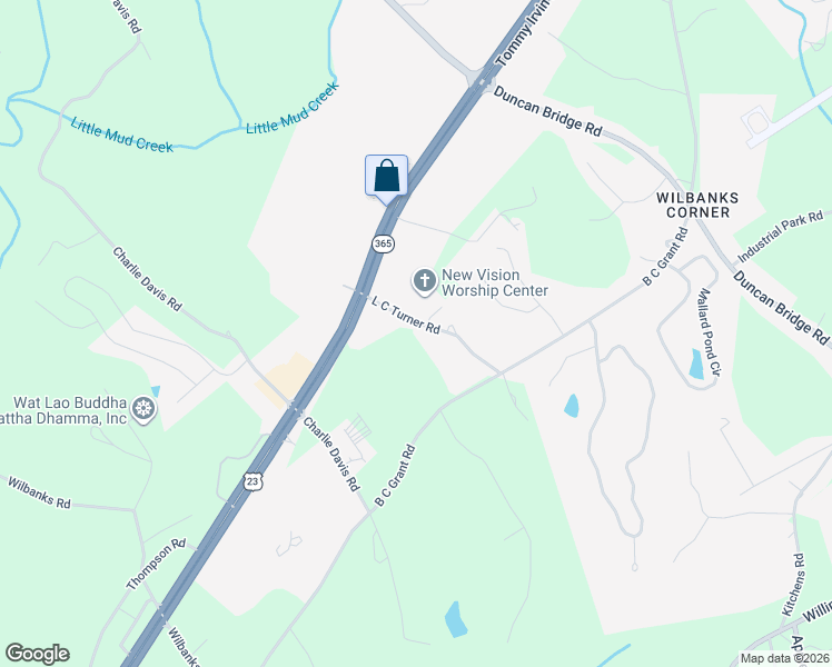 map of restaurants, bars, coffee shops, grocery stores, and more near 228 L C Turner Road in Alto