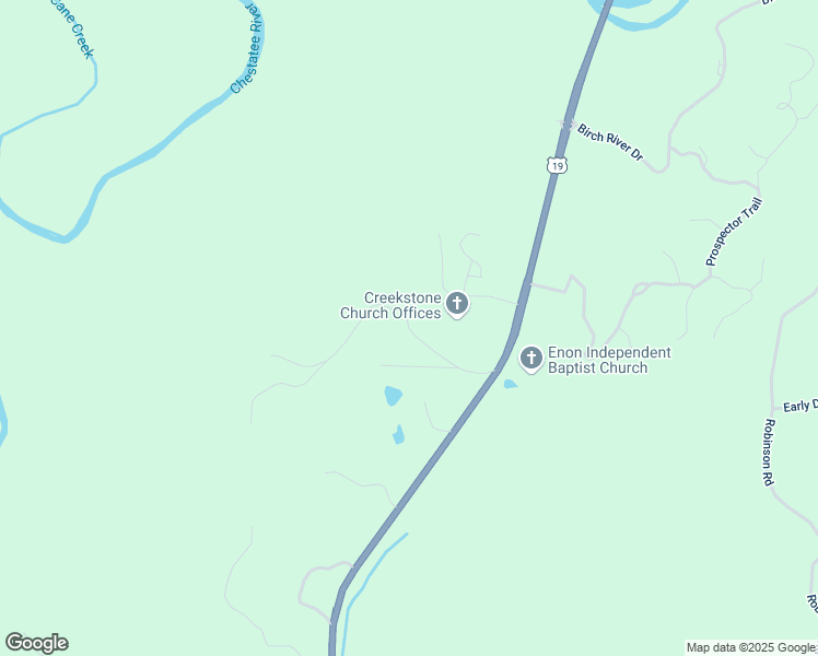 map of restaurants, bars, coffee shops, grocery stores, and more near Calhoun Mine Road in Dahlonega