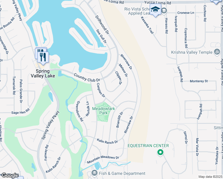 map of restaurants, bars, coffee shops, grocery stores, and more near 13163 Schooner Drive in Victorville