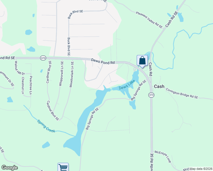 map of restaurants, bars, coffee shops, grocery stores, and more near 133 Cardinal Drive Northeast in Calhoun