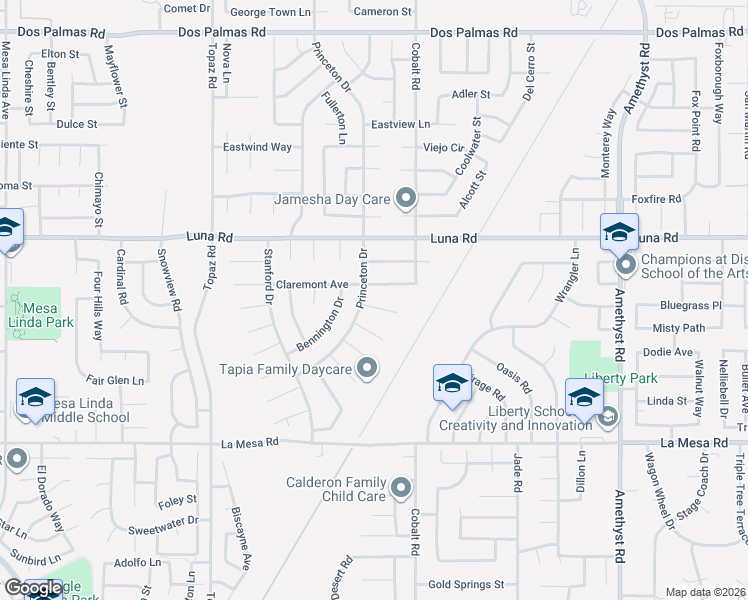 map of restaurants, bars, coffee shops, grocery stores, and more near 13218 Davidson Circle in Victorville