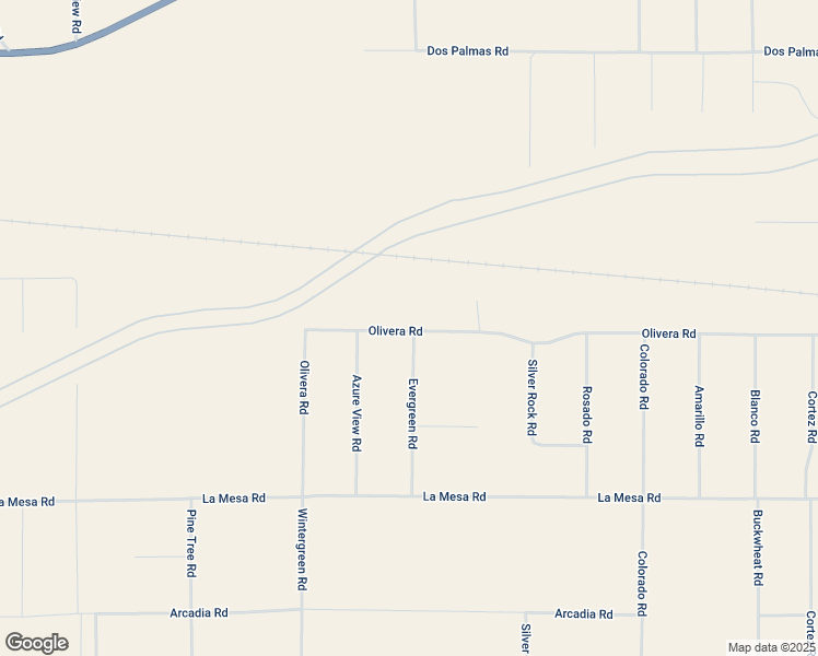 map of restaurants, bars, coffee shops, grocery stores, and more near 1870 Olivera Road in Piñon Hills