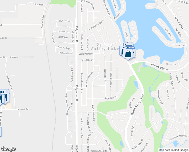 map of restaurants, bars, coffee shops, grocery stores, and more near 13140 Rain Shadow Road in Victorville