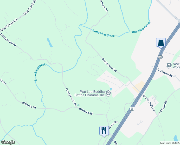 map of restaurants, bars, coffee shops, grocery stores, and more near 450 Highland Pointe Drive in Alto