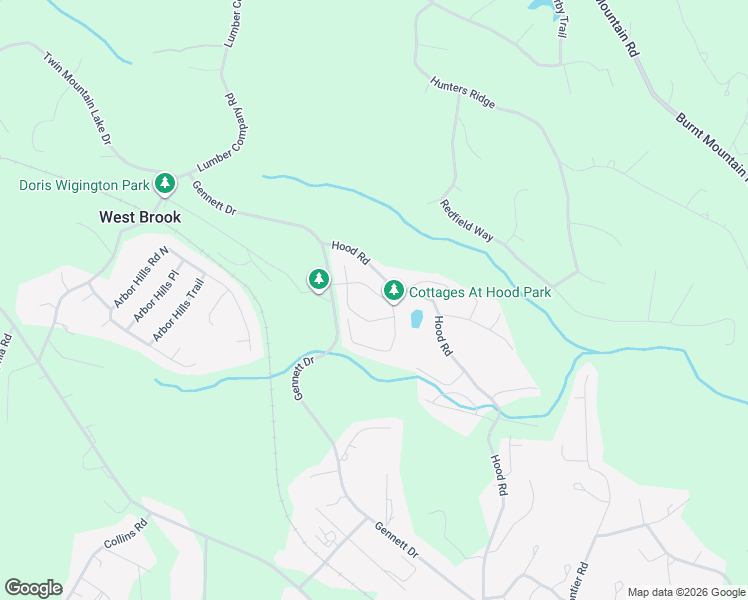 map of restaurants, bars, coffee shops, grocery stores, and more near 126 Hood Park Drive in Big Canoe