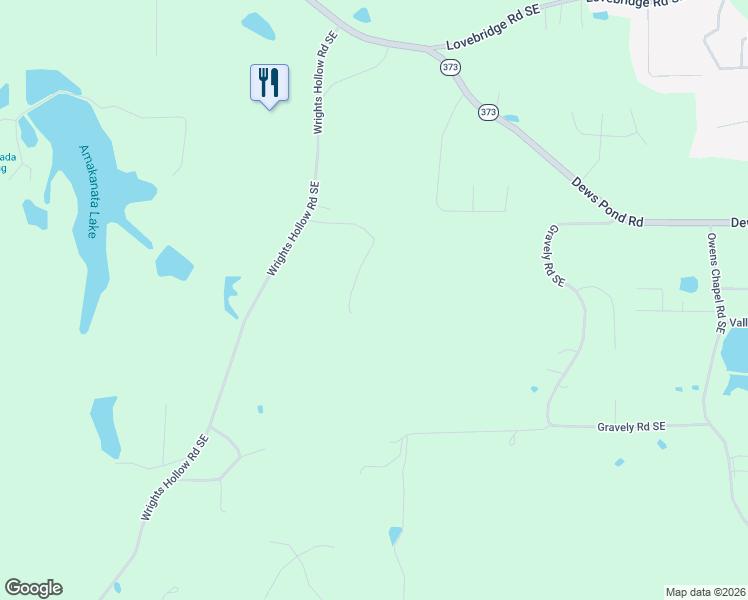 map of restaurants, bars, coffee shops, grocery stores, and more near 304 Oaks Drive Southeast in Calhoun