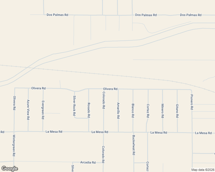 map of restaurants, bars, coffee shops, grocery stores, and more near 2330 Olivera Road in Pinon Hills
