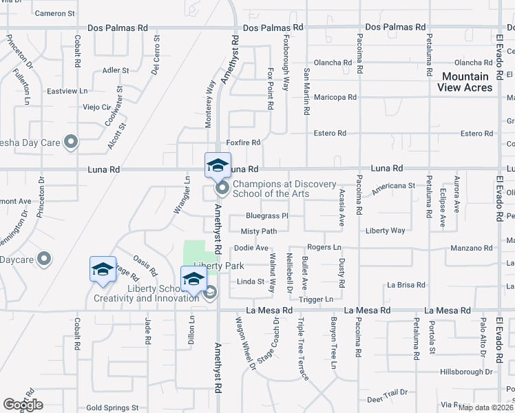 map of restaurants, bars, coffee shops, grocery stores, and more near 13194 Aspen Way in Victorville