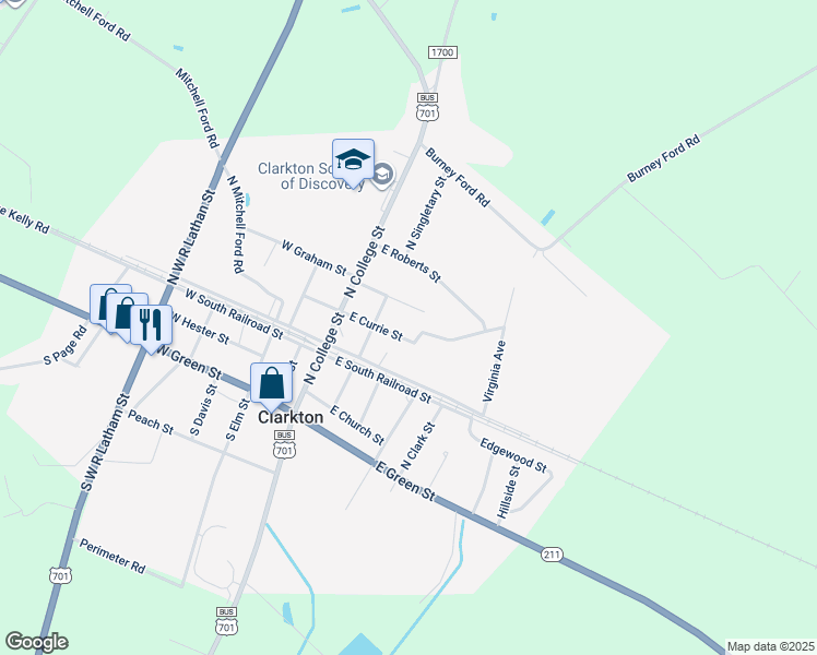 map of restaurants, bars, coffee shops, grocery stores, and more near in White Oak