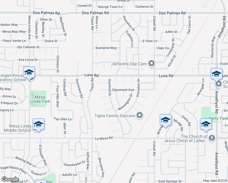map of restaurants, bars, coffee shops, grocery stores, and more near 13196 Oberlin Avenue in Victorville